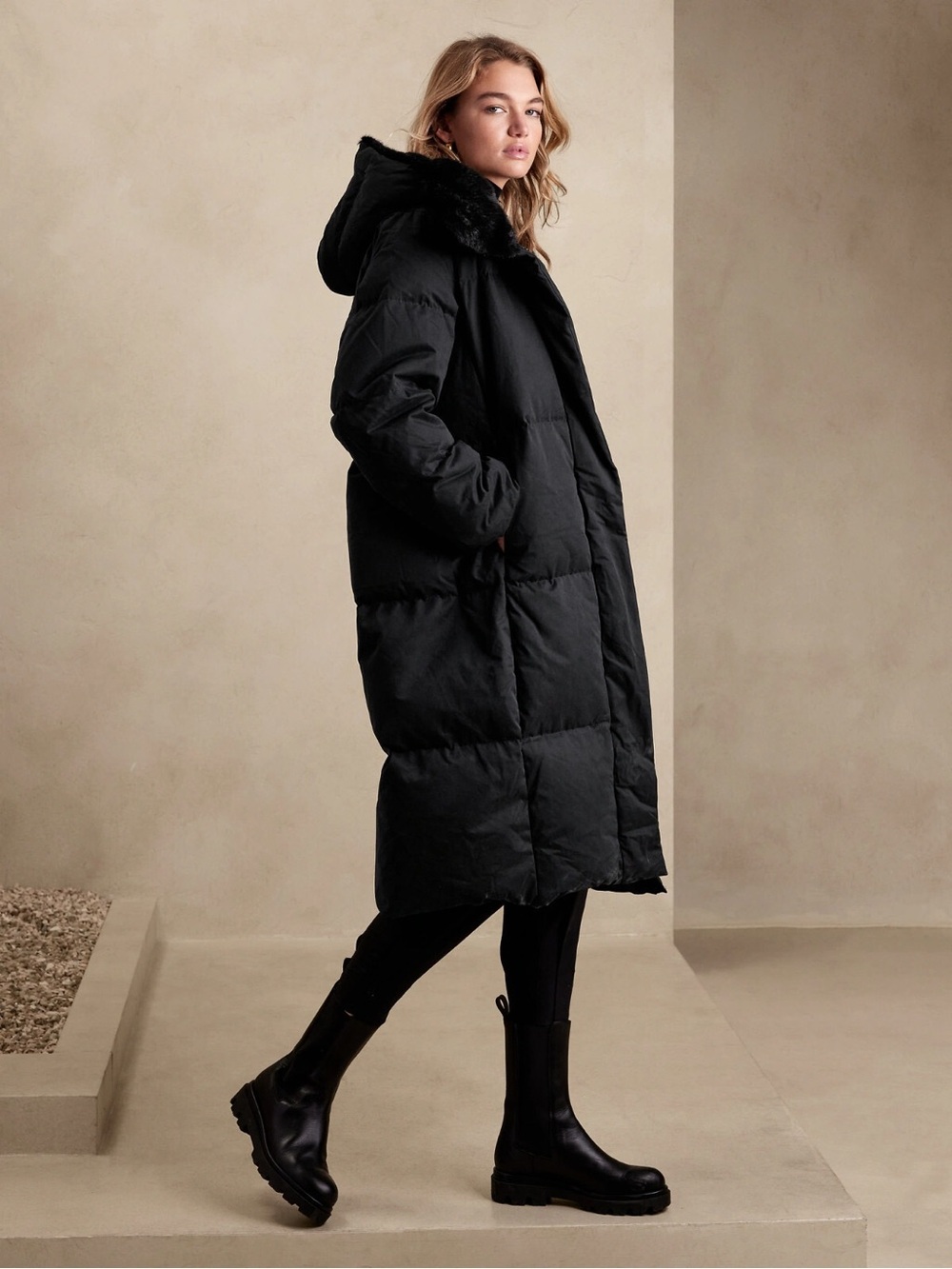 Banana republic lowri puffer coat size xl